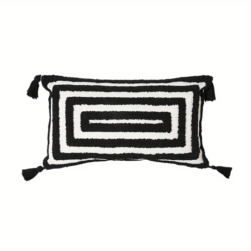 Cojín Rectangular (30x50cm) Cuadrados Negros