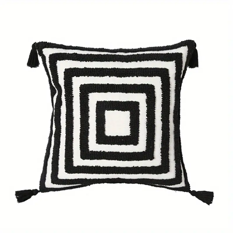 Cojín Cuadrado (45x45cm) Cuadrados Negros